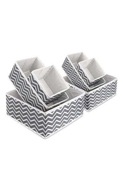 HALAMODO Storage Organizer Set Includes 6 bins: 2 Big: 28*28*13cm 2 Meduim: 28*14*13cm 2 Small bin:14*14*13cm