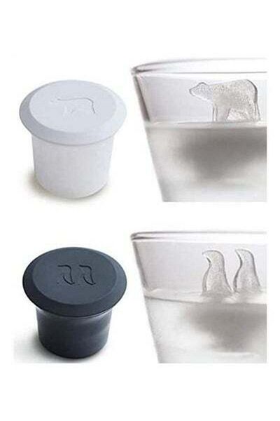 HALAMODO Polar Bear And Penguin Shape Ice Cube Molds B90 Multicolour