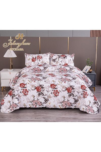 OEM Double bedspread with TWO-SIDED pattern, quilted, Satin Cotton, V5A