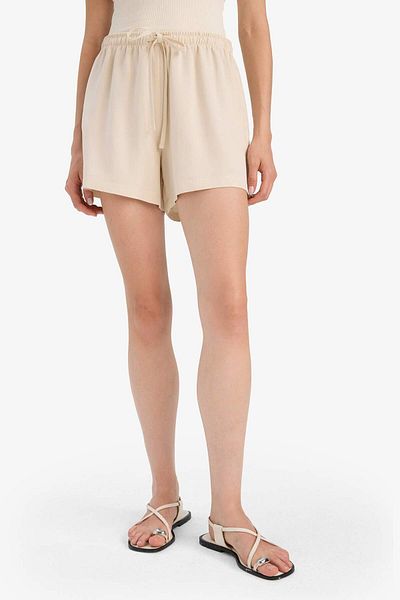 DeFacto Regular Waist Short Leg Linen Blend Shorts F6365Ax25Hs