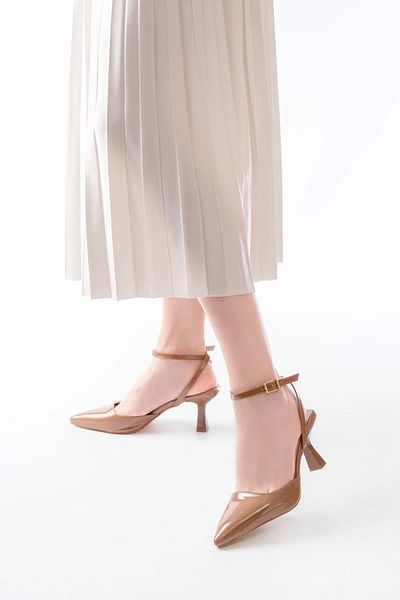 No8 Home St-004 Mink Patent Leather Daily 7 cm Heeled Shoes