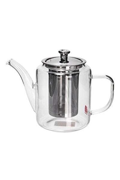 HALAMODO Glass Tea Pot With Filter Clear/Silver 800ml