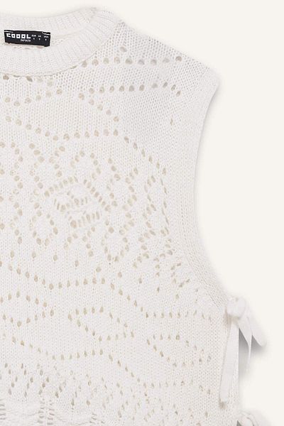 DeFacto Coool Slim Fit Slim Fit Crew Neck Side Lace Crochet Sweater F4008Ax25Sm