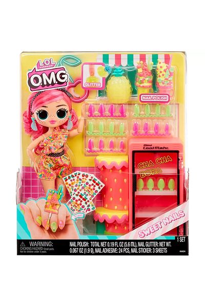 LOL L.O.L. SURPRISE! OMG SWEET NAILS PINKY POPS FRUIT SHOP DOLL SET WITH ACCESSORIES