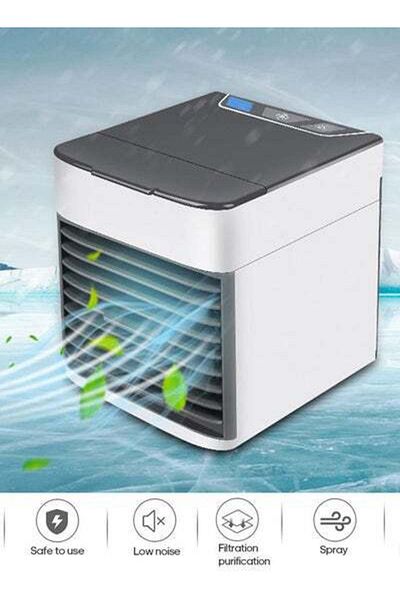 HALAMODO USB Mini Air Cooler Fan HL99-LU White