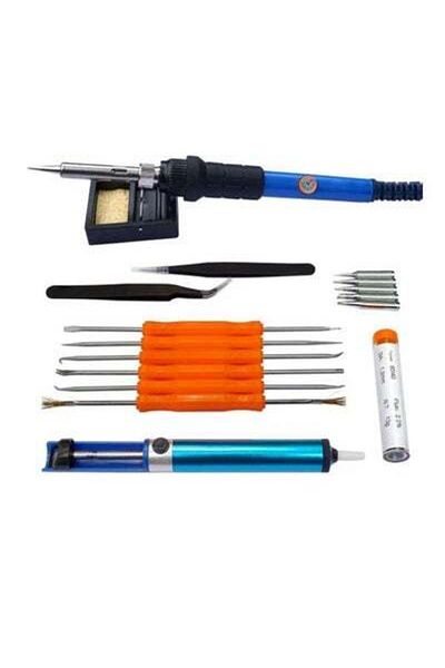 HALAMODO Electric Welding And Soldering Iron Kit Black/Blue/Silver