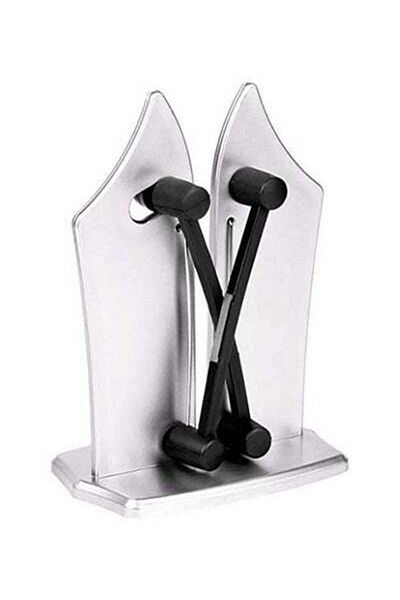 HALAMODO Kitchen Knife Sharpener Silver