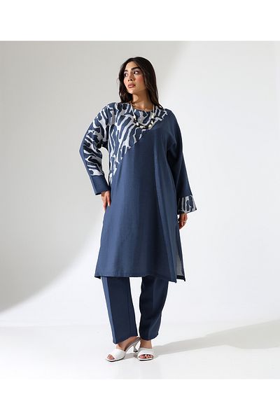 Mankens Fashion Viscose Linen Long Tunic Set