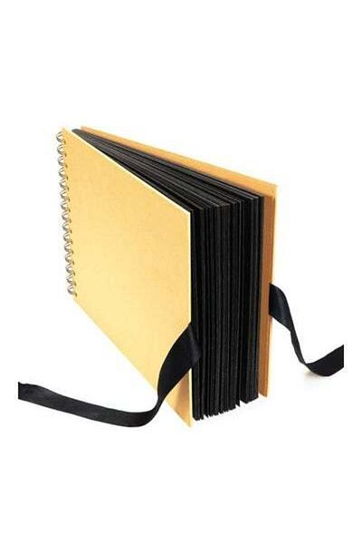 HALAMODO Wedding Anniversary Photo Album Gold/Black 11x8.2x0.75inch
