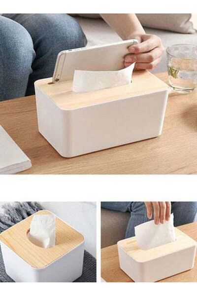 HALAMODO Paper Towel Dispenser White/Beige 13cm