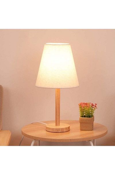 Generic Bedside Table Lamp, LED Modern Nightstand Desk Lamp, With Bulb Fixed Brightness, For Bedroom, Living