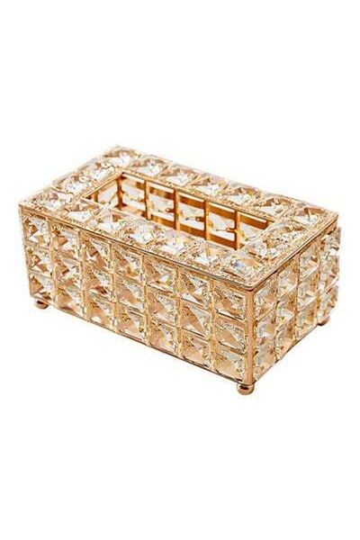 HALAMODO Crystal Tissue Box Artificial Paper Rack Holder Home Decor Clear 19 x 11 x 10cm