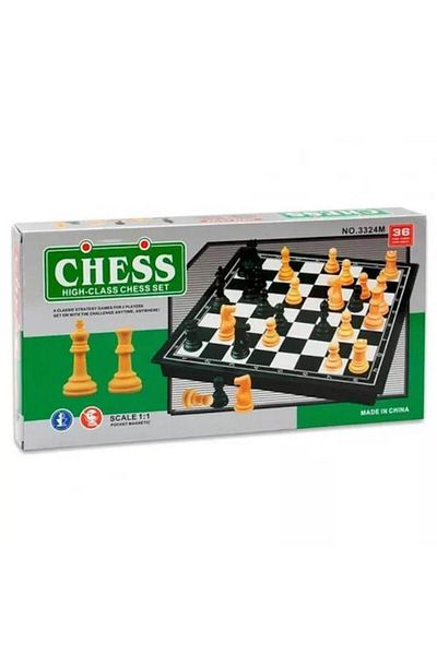 OEM Plastic Chess Set with 19x19 cm Magnetic Folding Board, 32 Pieces