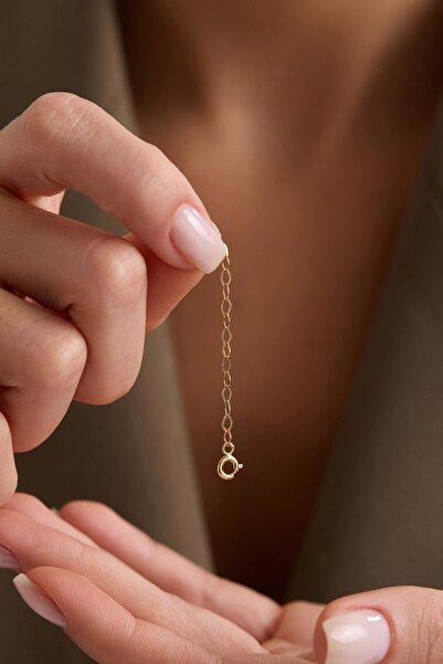 Bayar Gold 14 Ayar Altın 5 cm Kolye ve Bileklik Uzatma Halka Zincir