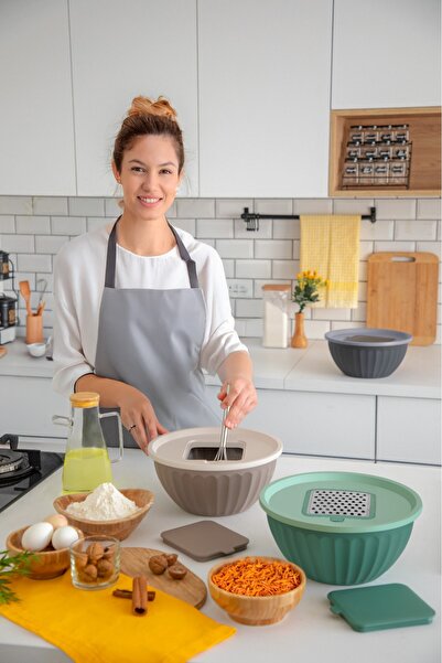 MHK Collection Multi-Purpose Storage Covered Grater – 28 cm Wide Chamber Coffee