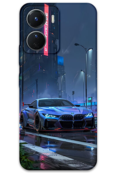 Gramaphone Vivo Y16 Uyumlu Araba Desenli Telefon Kılıfı + Ekran Koruyucu - 5767