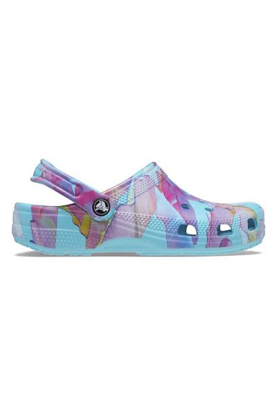 Crocs Classic Palm Print Clog 37-38 EU - M5/W7 US Light Blue - Neptune/Multi