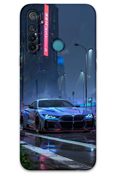 Gramaphone Realme 5I Compatible Car Pattern Phone Case + Screen Protector - 5767