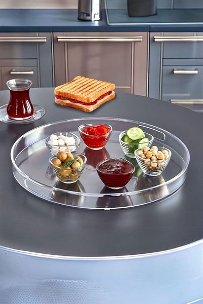 Ahlat Store Transparent Presentation Fan |   Large Size Cake and Dessert Service Maxi Cake Dish Mega Size