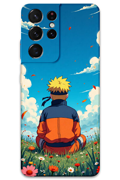 Gramaphone Galaxy S21 Ultra Uyumlu Anime Desenli Telefon Kılıfı + Ekran Koruy...