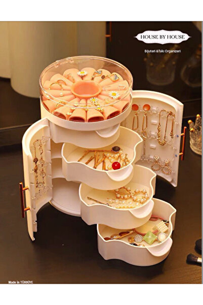 Myplas Çekmeceli Kapaklı Askılı Takı Mücevherat Bijuteri Aksesuar Düzenleyici...