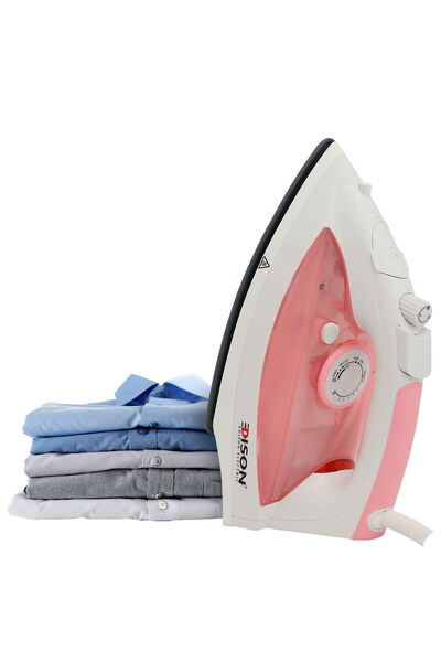 Edison Steam Iron, 280 ml, 2200 Watts, Ceramic - Pink