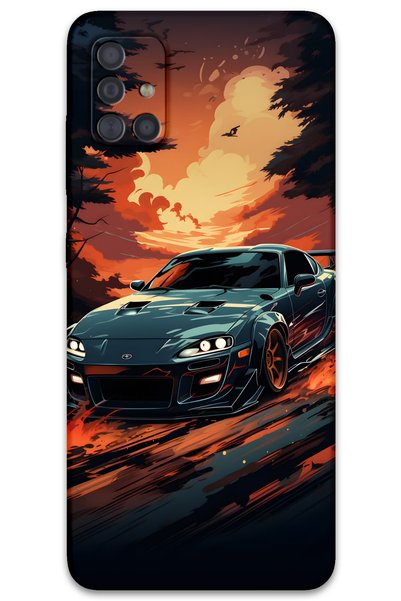 Gramaphone Galaxy M51 Compatible Car Pattern Phone Case + Screen Protector - ...
