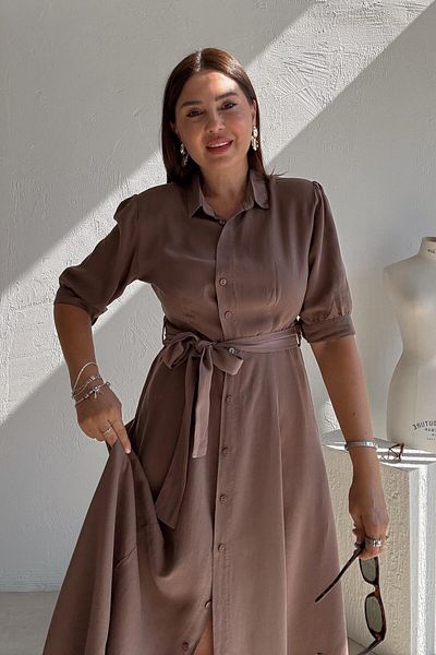 ELVAN TOLON Καφέ φόρεμα Comfort