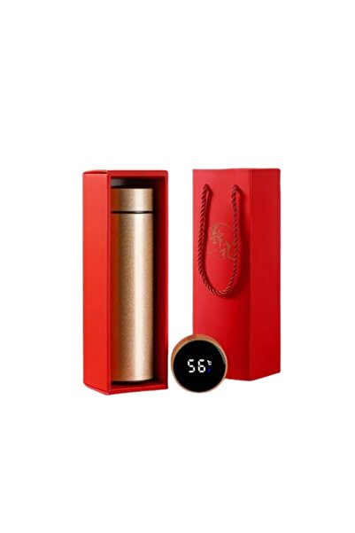 OEM Termos inteligent cu pereți dubli din oțel inoxidabil și afișaj LED, auriu, 500 ml