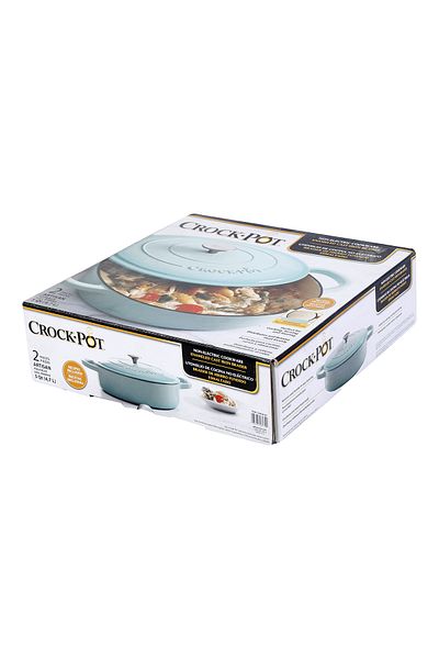 Crockpot® Vas de fontă emailată, 4.7L, rotund, bleu