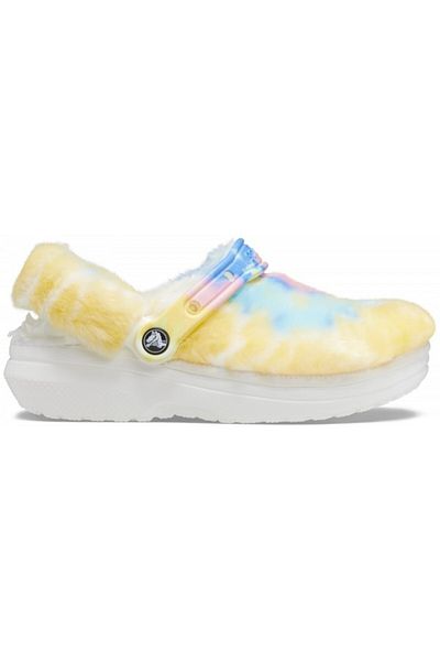 Crocs Classic Fur Sure Clogs 36-37 EU - M4/W6 US White - White/Multi
