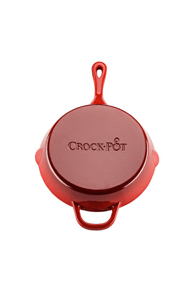 Crockpot® Frying pan, enameled cast iron, round, 25cm, red