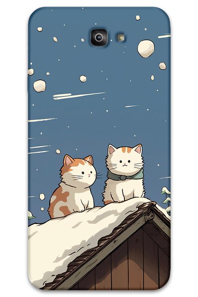 Gramaphone Galaxy J7 Prime Compatible Cat Pattern Phone Case + Screen Protect...