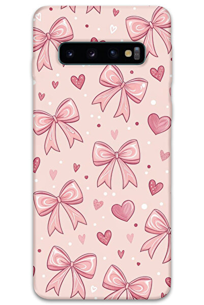 Gramaphone Galaxy S10 Plus Uyumlu Kurdele Desenli Telefon Kılıfı + Ekran Koru...