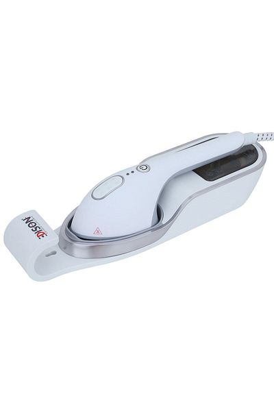 Edison Steam Iron, Stand, 330ml, 1500W - White Silver