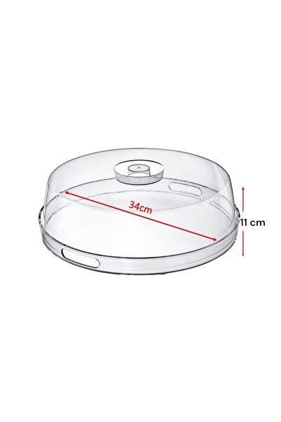 Ahlat Store Şeffaf Sunum Fanusu | Büyük Boy Kek ve Tatlı Servisi Maxi Kek Fanusu Mega Boy