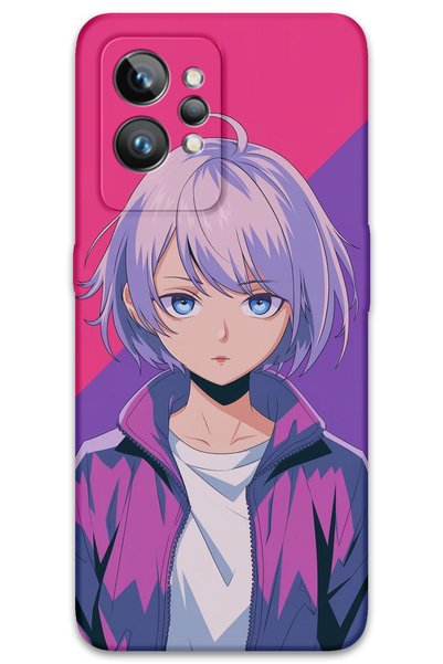 Gramaphone Realme Gt 2 Pro Compatible Anime Pattern Phone Case + Screen Prote...
