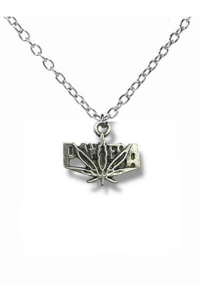 Herşey Nota Silver Color Unisex Metal Necklace with Pantera Logo Figure – Jewelry Reflecting the Spirit of Heavy Metal