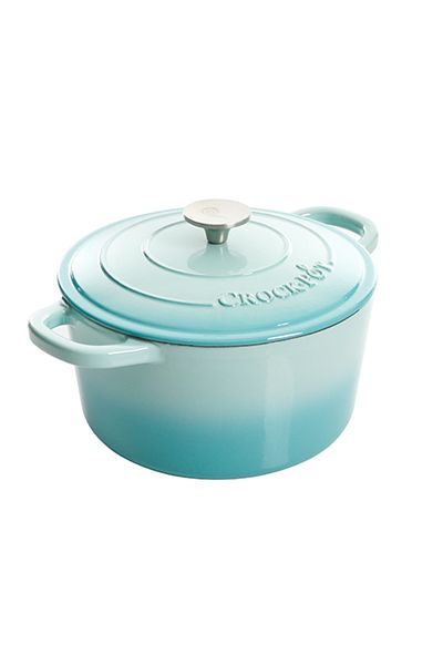 Crockpot® Vas de fontă emailată, 4.7L, rotund, bleu