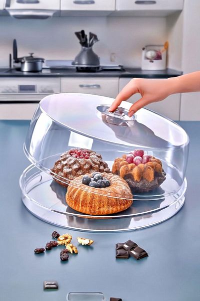 Ahlat Store Transparent Presentation Fan |   Large Size Cake and Dessert Service Maxi Cake Dish Mega Size