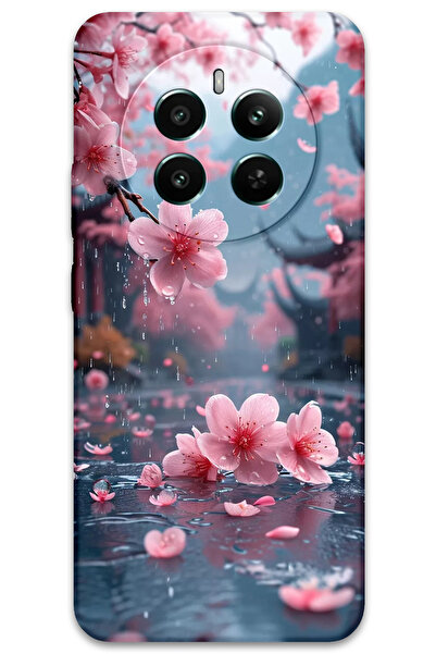 Gramaphone Realme 12 Pro Plus Uyumlu Çiçek Desenli Telefon Kılıfı + Ekran Kor...