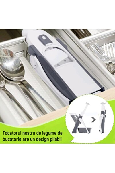 HOZRO Multifunctional Vegetables Slicer, Hozro, Kitchen Grater Cutting Potatoes Manual Press, Foldable, Bl