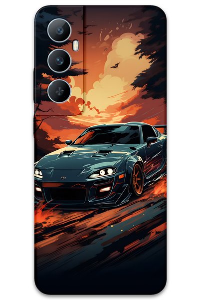 Gramaphone Realme C65 Compatible Car Pattern Phone Case + Screen Protector - ...
