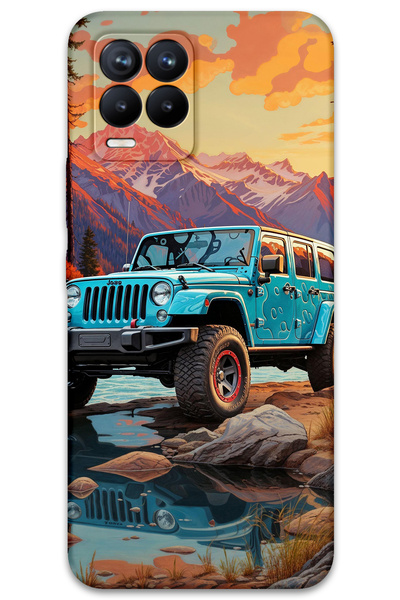 Gramaphone Realme 8 Pro Compatible Car Pattern Phone Case + Screen Protector ...