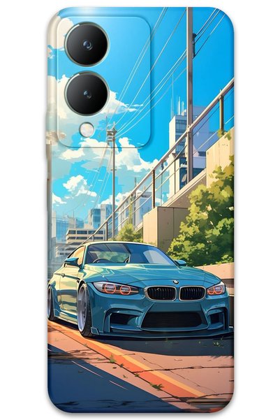Gramaphone Vivo Y17S Compatible Car Pattern Phone Case + Screen Protector - 5760