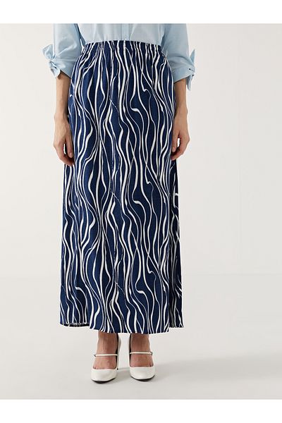 LC Waikiki Patterned Women's Skirt with Elastic Waist