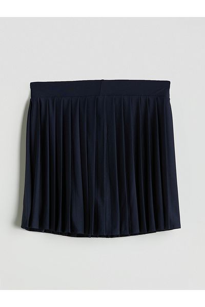 LC Waikiki Women's Sports Shorts Skirt with Elastic Waist and Pleats