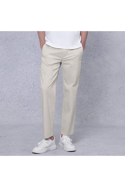 Giordano Men's Regular Tapered Khaki Pants