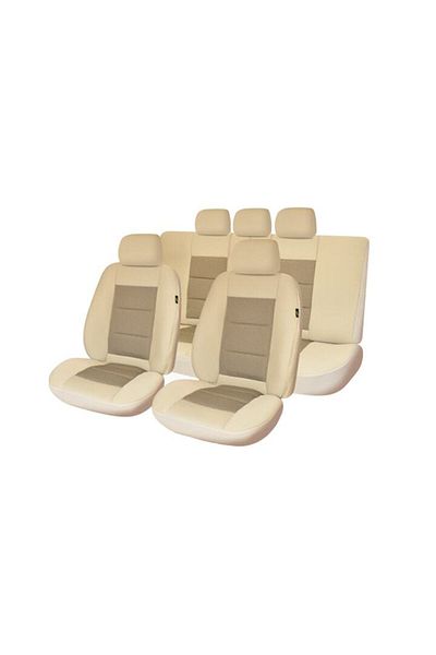 SMARTIC Huse scaune auto, Premium Lux, 11 piese, compatibile airbag, rabatabile, 3 straturi de material