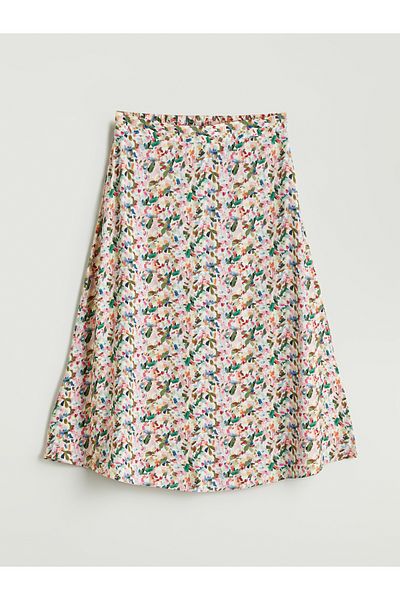 LC Waikiki Floral Skirt with Elastic Waist and Slits